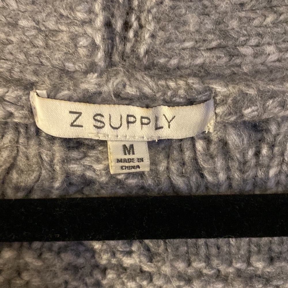 Z SUPPLY Women's Ryleigh Cable Knit Cardigan grey marled medium - Picture 2 of 3